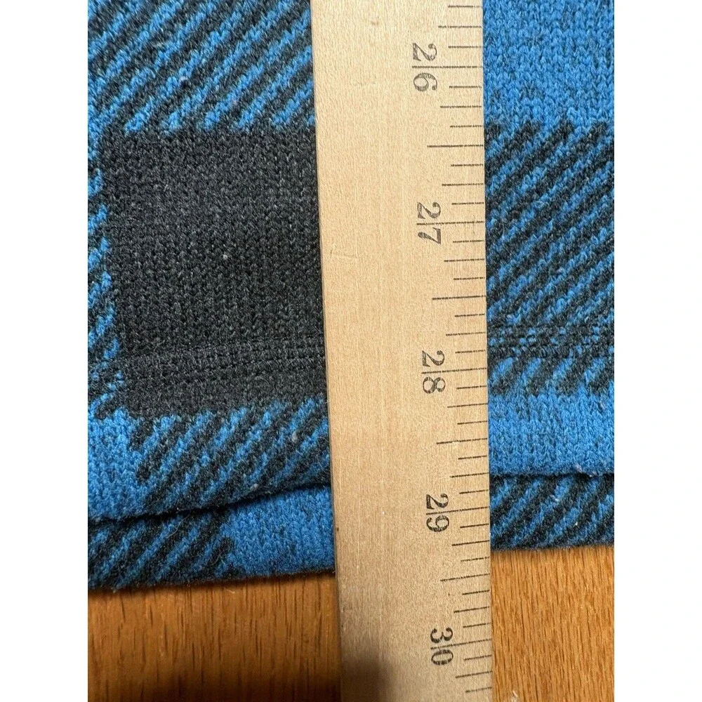 The North Face Men’s Gordon Lyons Plaid Fleece 2XL Blue Black 1/4 Zip Pullover
